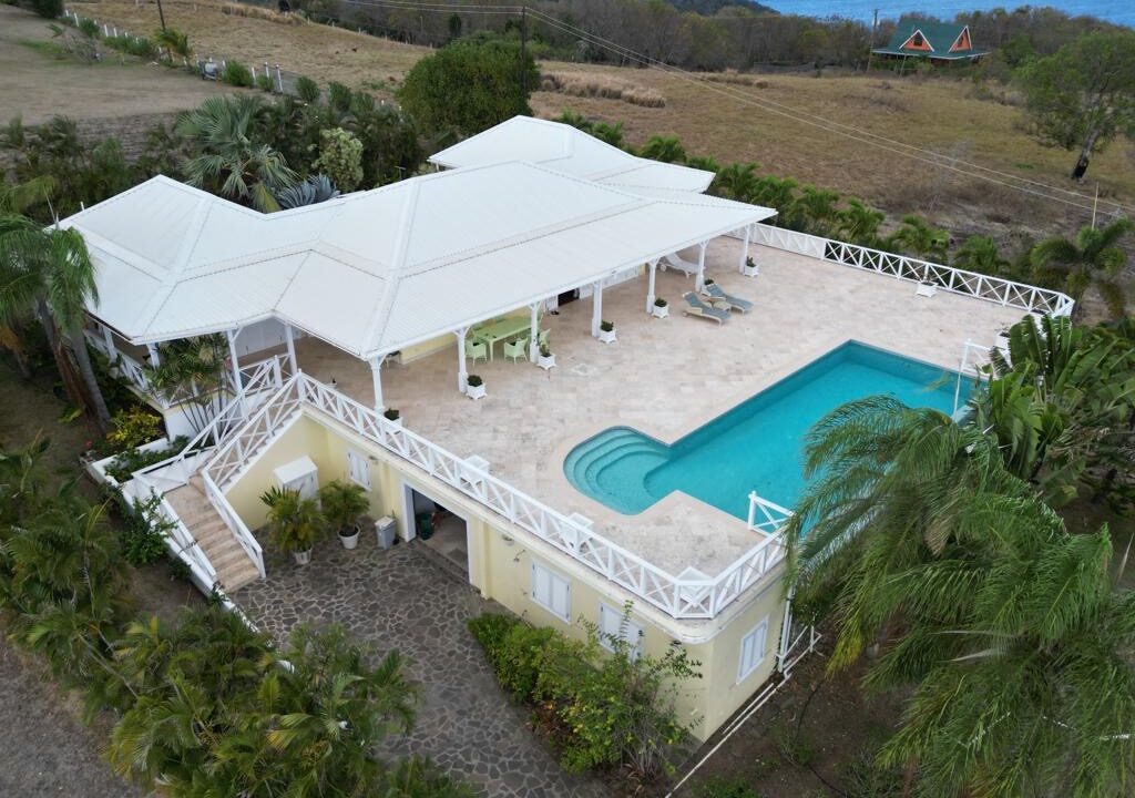 Aerial view of house