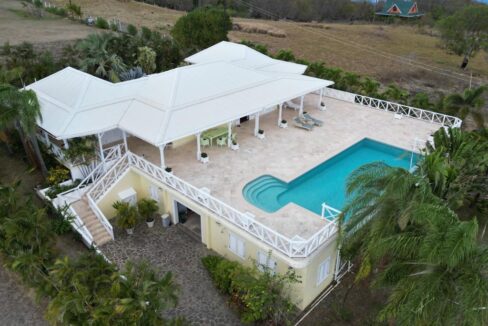 Aerial view of house