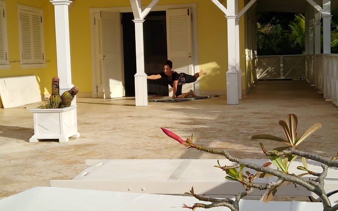 Yoga outside master bedroom
