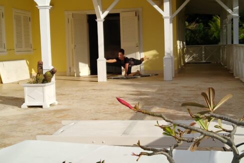 Yoga outside master bedroom